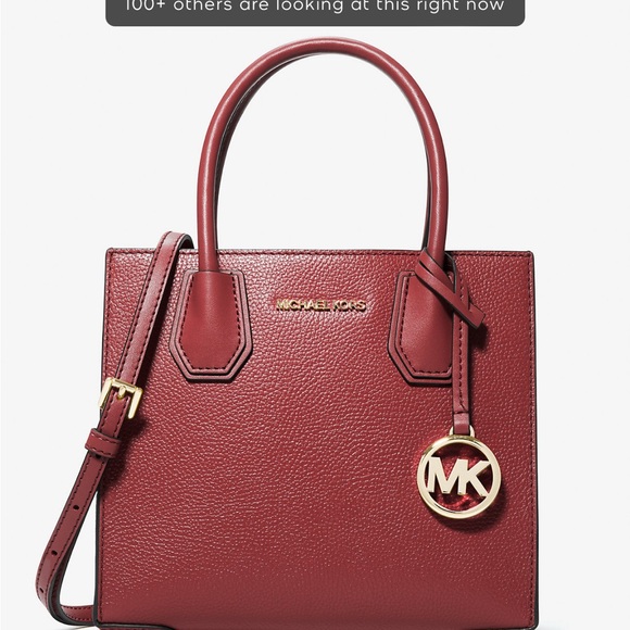 Michael Kors Mercer Medium Pebbled Crossbody & keychain - Picture 1 of 8